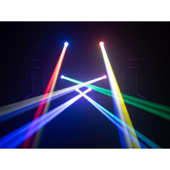 EUROLITE LED TMH-B120 Hypno Moving Head Beam con Anello Hypno e Ruota Gobo