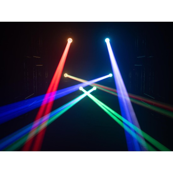 EUROLITE LED TMH-B120 Hypno Moving Head Beam con Anello Hypno e Ruota Gobo