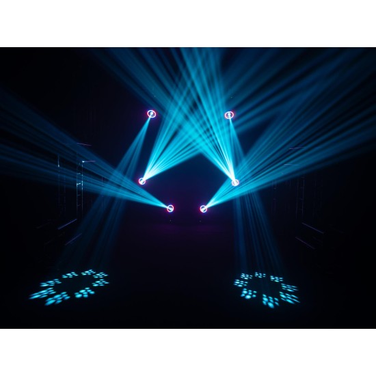 EUROLITE LED TMH-B120 Hypno Moving Head Beam con Anello Hypno e Ruota Gobo