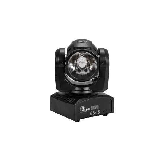 EUROLITE TMH-B60 Moving Head Beam LED 60W RGBW: Testa mobile compatta con fascio stretto 2° e controllo DMX/QuickDMX per eventi e DJ