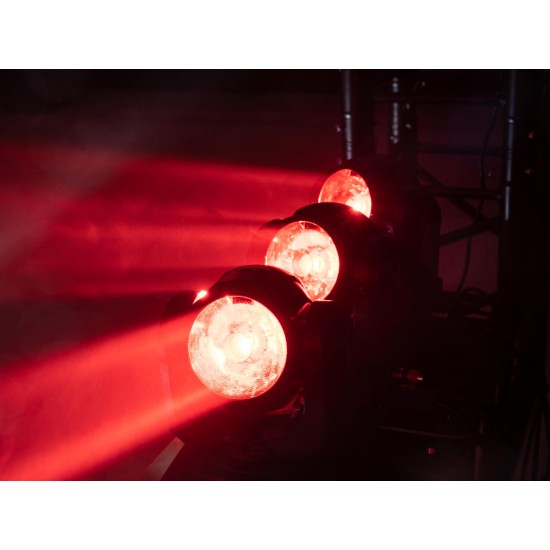 EUROLITE TMH-B60 Moving Head Beam LED 60W RGBW: Testa mobile compatta con fascio stretto 2° e controllo DMX/QuickDMX per eventi e DJ