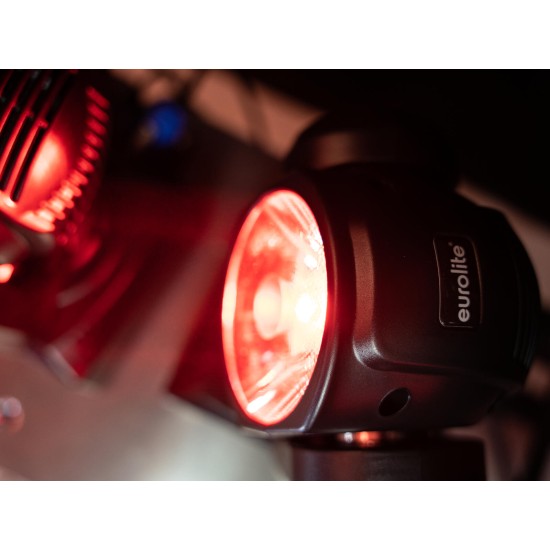 EUROLITE TMH-B60 Moving Head Beam LED 60W RGBW: Testa mobile compatta con fascio stretto 2° e controllo DMX/QuickDMX per eventi e DJ