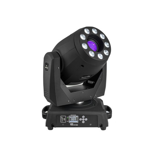 EUROLITE TMH-H180 Hybrid Moving Head Spot/Wash LED 200W: Testa mobile con Gobo rotanti, ruota colori e prisma per palco ed eventi
