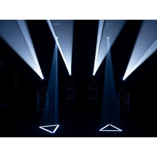 EUROLITE TMH-H180 Hybrid Moving Head Spot/Wash LED 200W: Testa mobile con Gobo rotanti, ruota colori e prisma per palco ed eventi