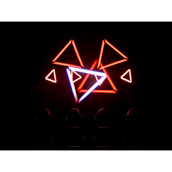 EUROLITE LED TMH-S180: Testa Mobile Spot LED 200W con Effetti Gobo e Prisma