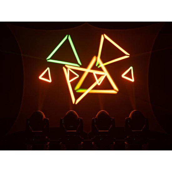 EUROLITE LED TMH-S180: Testa Mobile Spot LED 200W con Effetti Gobo e Prisma