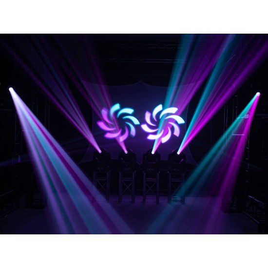 EUROLITE LED TMH-S180: Testa Mobile Spot LED 200W con Effetti Gobo e Prisma