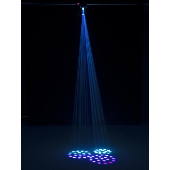 EUROLITE TSL-150 Scan COB LED 30W: Scanner luce DMX compatto con gobo, colori ed effetto Rainbow per DJ, club ed eventi live