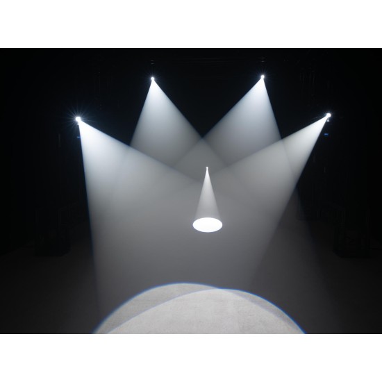 EUROLITE TSL-150 Scan COB LED 30W: Scanner luce DMX compatto con gobo, colori ed effetto Rainbow per DJ, club ed eventi live