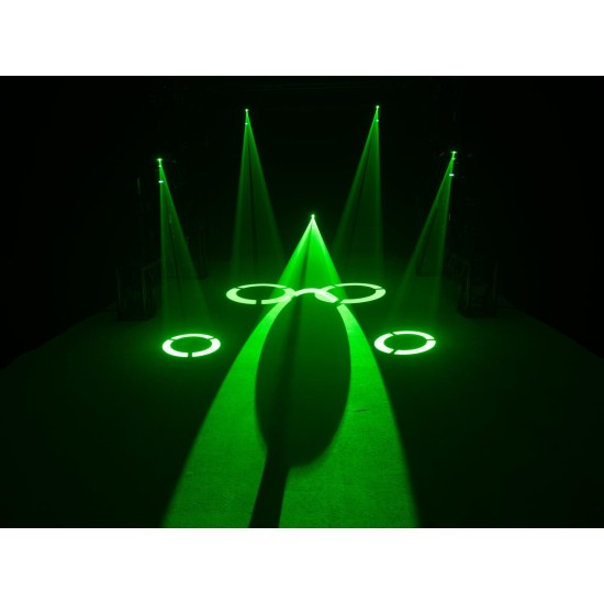 EUROLITE TSL-150 Scan COB LED 30W: Scanner luce DMX compatto con gobo, colori ed effetto Rainbow per DJ, club ed eventi live