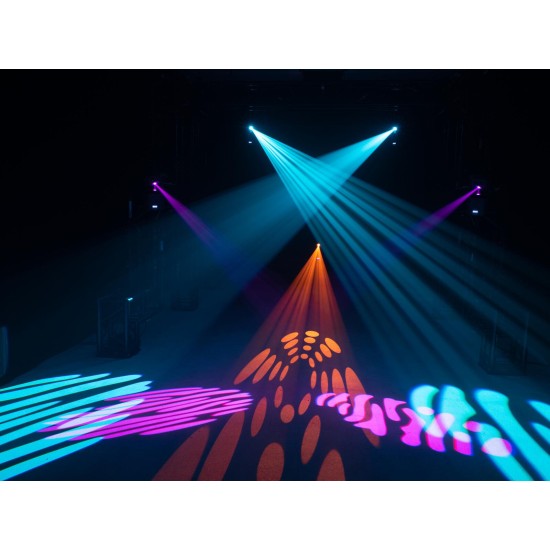 EUROLITE TSL-150 Scan COB LED 30W: Scanner luce DMX compatto con gobo, colori ed effetto Rainbow per DJ, club ed eventi live