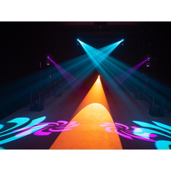 EUROLITE TSL-150 Scan COB LED 30W: Scanner luce DMX compatto con gobo, colori ed effetto Rainbow per DJ, club ed eventi live
