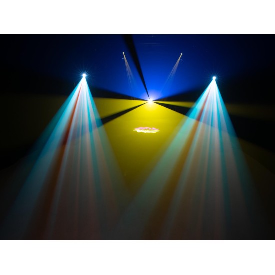 EUROLITE TSL-150 Scan COB LED 30W: Scanner luce DMX compatto con gobo, colori ed effetto Rainbow per DJ, club ed eventi live