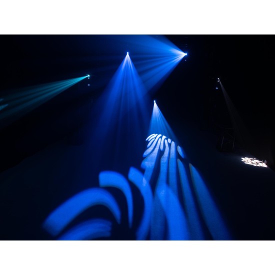 EUROLITE TSL-150 Scan COB LED 30W: Scanner luce DMX compatto con gobo, colori ed effetto Rainbow per DJ, club ed eventi live