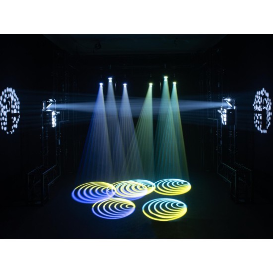 EUROLITE LED TSL-1500 Scan: Scanner LED 150W con Effetti Luce DMX e Gobo Rotanti