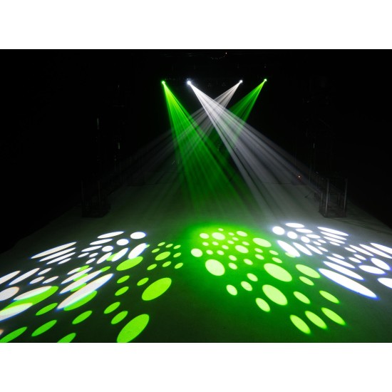 EUROLITE LED Twin Scan Bar: Proiettore LED per Palco con Effetto Luce DMX e Telecomando IR