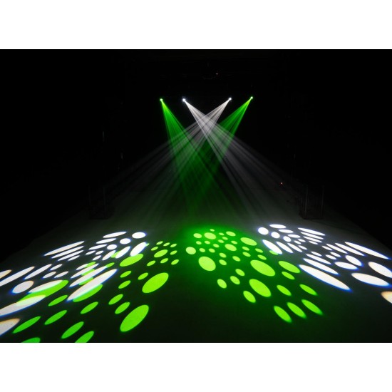 EUROLITE LED Twin Scan Bar: Proiettore LED per Palco con Effetto Luce DMX e Telecomando IR