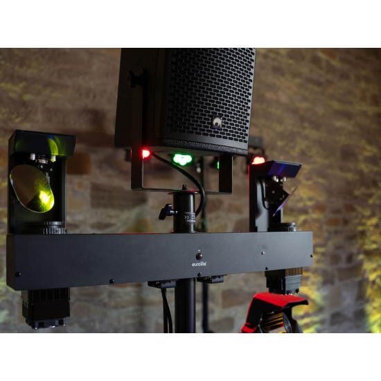 EUROLITE LED Twin Scan Bar: Proiettore LED per Palco con Effetto Luce DMX e Telecomando IR