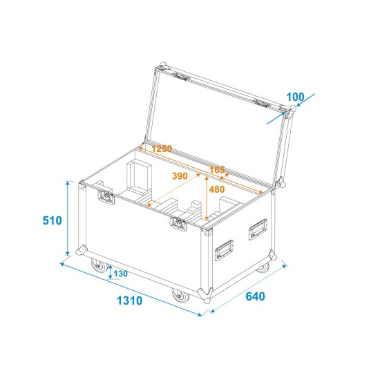 Faro Occhio di Bue SL-1000 MFZ Inseguitore LED 1000W DMX con Zoom e Flightcase