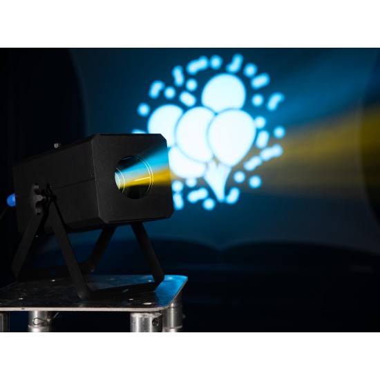 EUROLITE LP-100 Logo Projector MK2 LED 100W: Proiettore Gobo professionale con ruota colori, zoom e QuickDMX per eventi e installazioni