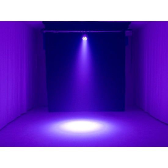 EUROLITE LED PAR-56 HCL Short Nero: Proiettore LED 9x10W con Effetti Luce DMX e UV