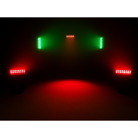 EUROLITE Pannello da Palco 16x12W HCL LED RGBWA/UV: Barra luci con barndoor, DMX e QuickDMX per eventi, palco e DJ