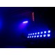 EUROLITE Pannello da Palco 16x12W HCL LED RGBWA/UV: Barra luci con barndoor, DMX e QuickDMX per eventi, palco e DJ