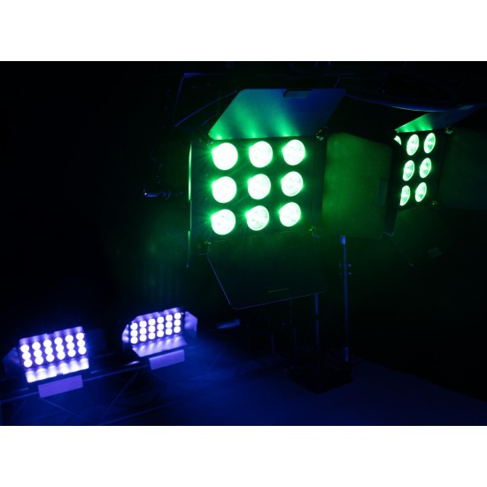 EUROLITE LED CLS-9 QCL RGB/WW 9x7W - Proiettore LED da Palco con Effetti Luce DMX