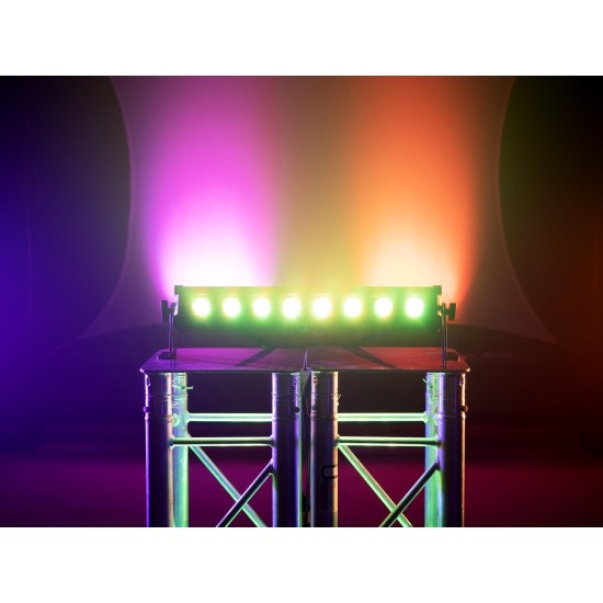 EUROLITE LED IP T-Bar 8 QCL RGBW - Proiettore LED da Palco per Effetti Luce DMX