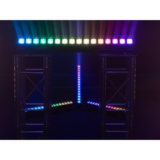 EUROLITE LED IP T-PIX 16 QCL Beam Bar: Barra Luce Professionale per Effetti Scenografici IP65