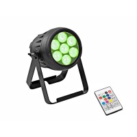 EUROLITE LED IP PAR 7x15W RGBL Spot IP65 con Telecomando e Filtri Antigelo