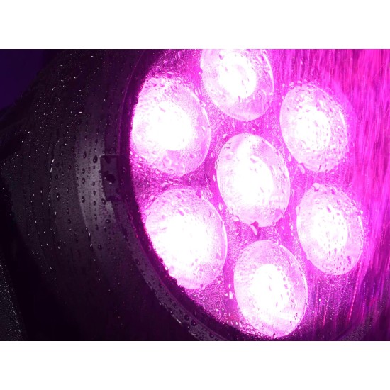 EUROLITE LED IP PAR 7x15W RGBL Spot IP65 con Telecomando e Filtri Antigelo