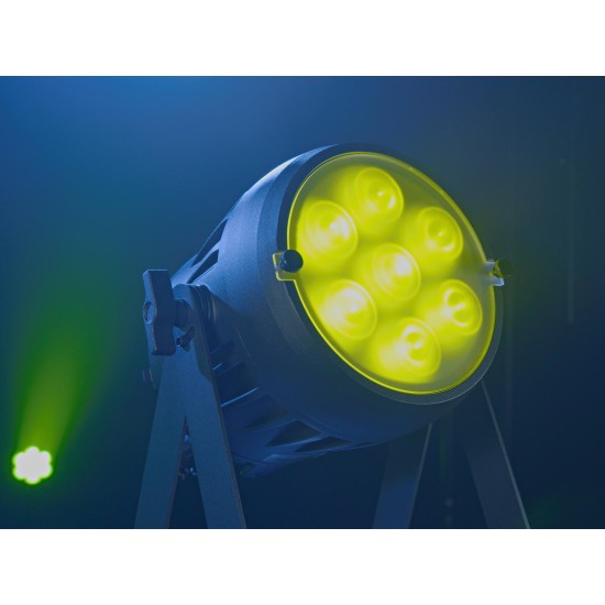 EUROLITE LED IP PAR 7x15W RGBL Spot IP65 con Telecomando e Filtri Antigelo