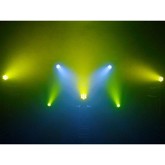 EUROLITE LED IP PAR 7x15W RGBL Spot IP65 con Telecomando e Filtri Antigelo