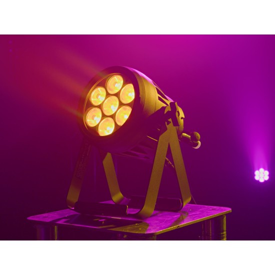 EUROLITE LED IP PAR 7x15W RGBL Spot IP65 con Telecomando e Filtri Antigelo