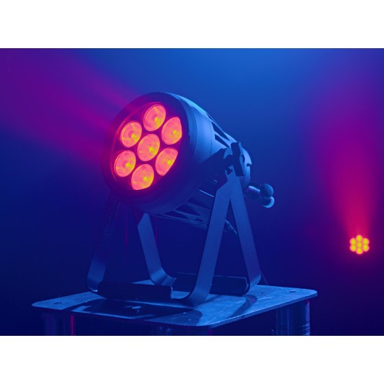 EUROLITE LED IP PAR 7x15W RGBL Spot IP65 con Telecomando e Filtri Antigelo