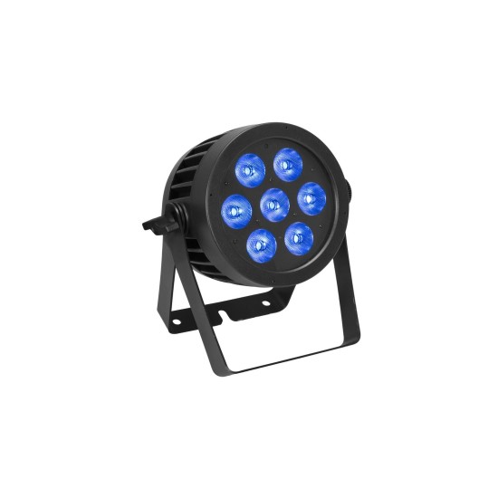Proiettore LED Eurolite IP PAR 7x9W SCL: Effetti di Luce RGB/CW/WW/A/UV per Palco