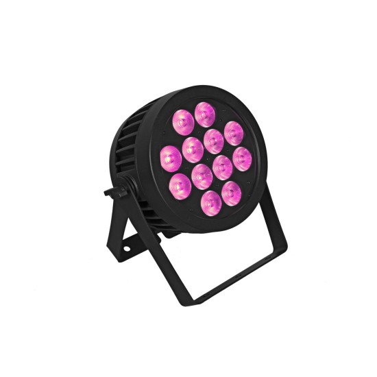 EUROLITE LED IP PAR 12x9W SCL Spot: Proiettore LED da Palco IP65 con Effetti Luce DMX