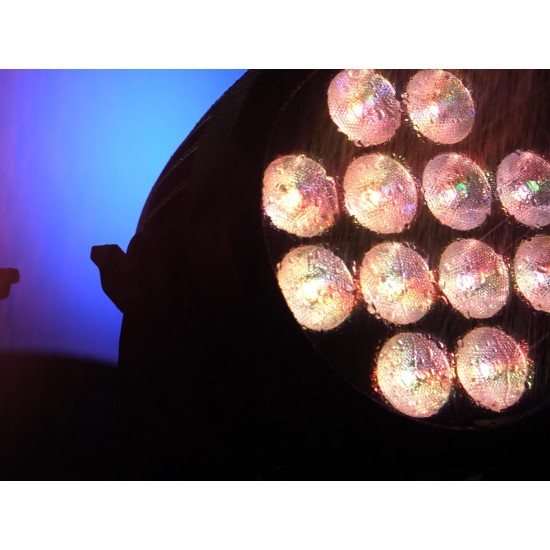 EUROLITE LED IP PAR 12x9W SCL Spot: Proiettore LED da Palco IP65 con Effetti Luce DMX