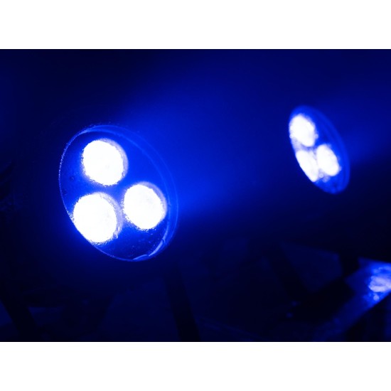 EUROLITE LED IP PAR 3x9W SCL Spot - Faretto Professionale per Esterni con RGB/CW/WW/A/UV