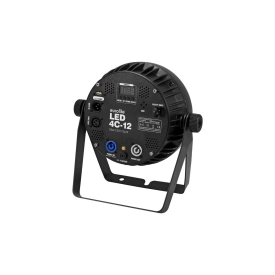 EUROLITE LED 4C-12 Silent Slim Spot - Proiettore LED RGBW per Effetti Luce DMX Professionali