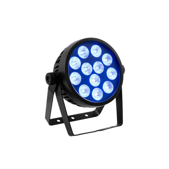 EUROLITE LED 4C-12 Silent Slim Spot - Proiettore LED RGBW per Effetti Luce DMX Professionali