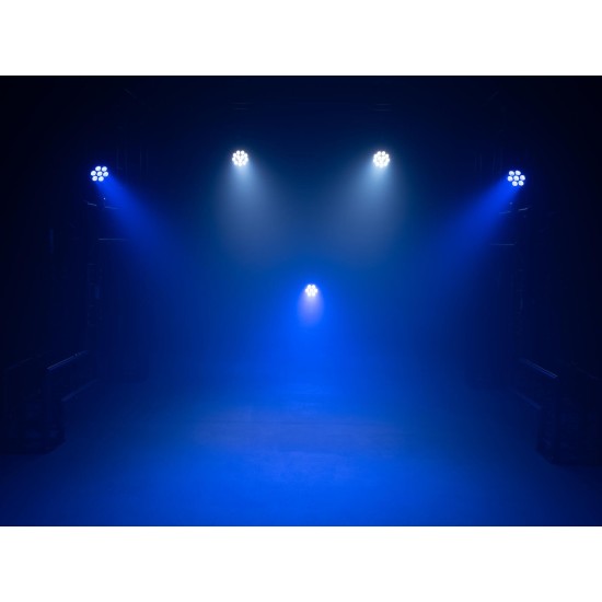 EUROLITE LED 4C-12 Silent Slim Spot - Proiettore LED RGBW per Effetti Luce DMX Professionali