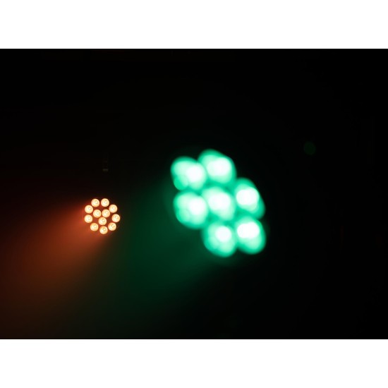 EUROLITE LED 4C-12 Silent Slim Spot - Proiettore LED RGBW per Effetti Luce DMX Professionali