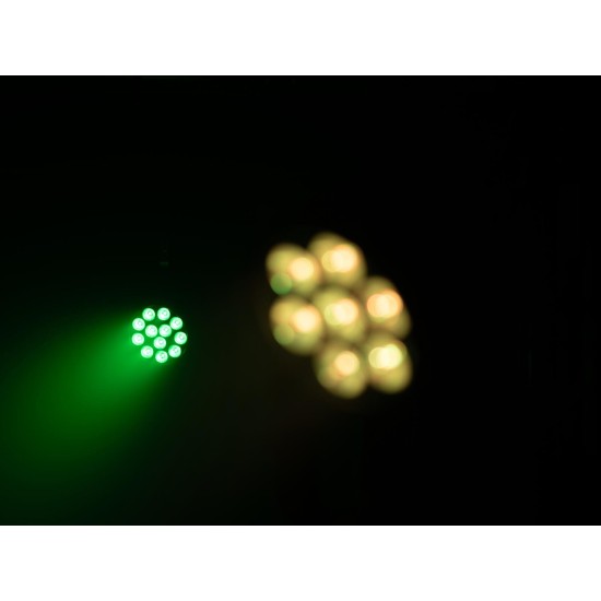 EUROLITE LED 4C-12 Silent Slim Spot - Proiettore LED RGBW per Effetti Luce DMX Professionali