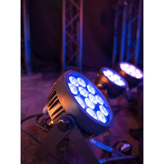 EUROLITE LED 7C-12 Silent Slim Spot - Proiettore LED da Palco Compatto con Raffreddamento Silenzioso