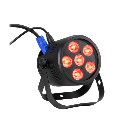EUROLITE LED Silent Par 6 QCL Floor - Proiettore LED per Effetti Scenografici