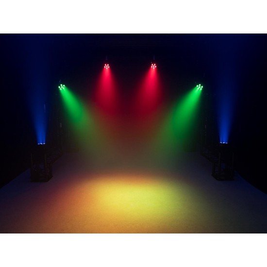 EUROLITE LED SLS-6 TCL Spot RGB 6x8W | Faretto LED piatto con effetto luce DMX compatto