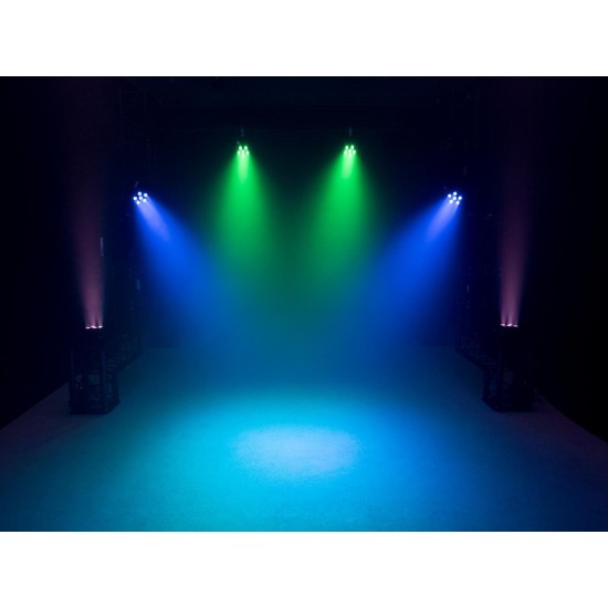 EUROLITE LED SLS-6 TCL Spot RGB 6x8W | Faretto LED piatto con effetto luce DMX compatto