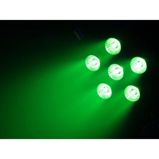 EUROLITE LED SLS-6 TCL Spot RGB 6x8W | Faretto LED piatto con effetto luce DMX compatto